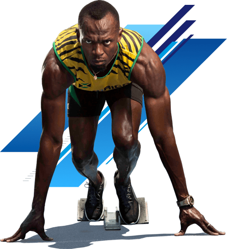 Thunderbolt Speed. Usain Bolt is the fastest in the world